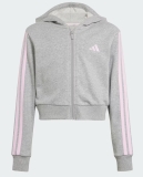 Dívčí mikina Adidas Essentials Full-Zip Hoodie Kids JJ0949 šedá Dívčí mikina Adidas Essentials Full-Zip Hoodie Kids JJ0949 šedá
