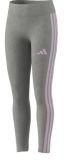 Dívčí legíny Adidas Essentials 3‑Stripes Girls Leggings JF3674 šedé Dívčí legíny Adidas Essentials 3‑Stripes Girls Leggings JF3674 šedé